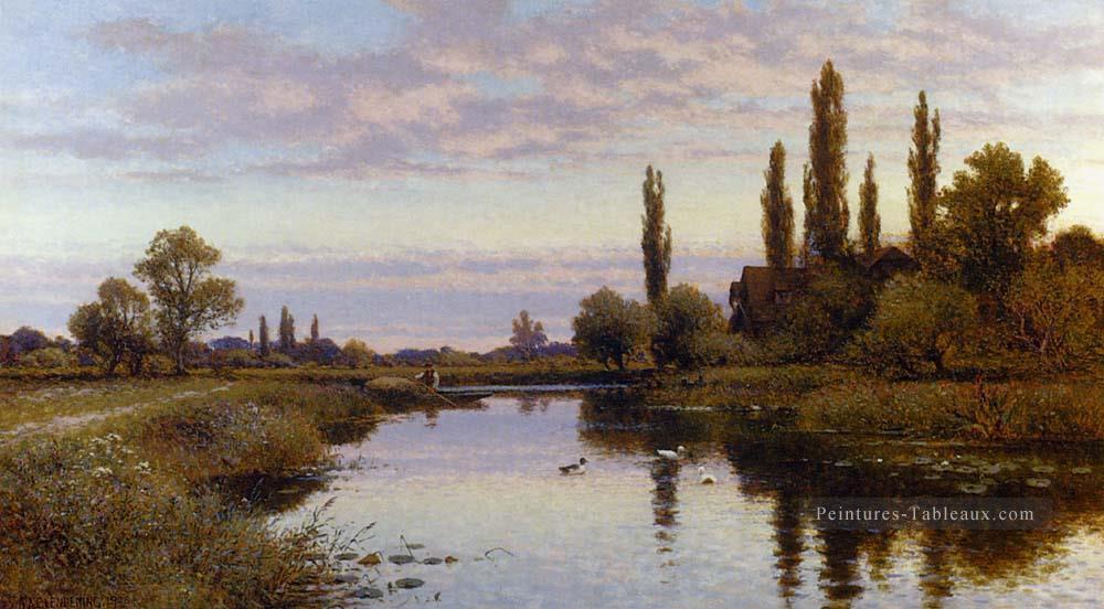 Le Reed Cutter paysage Alfred Glendening Peintures à l'huile